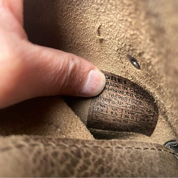 Sorel Joan of Arctic Mid Lace Up Wedge Dark Fog Kettle Grey Tan 7.5 - Picture 6 of 6